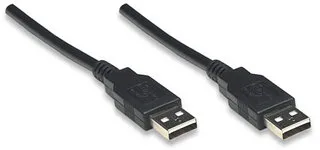 306089 Cable para Dispositivos USB A de Alta Velocidad, USB 2.0, A macho/ A macho, 480 Mbps, 1.8 m, Negro