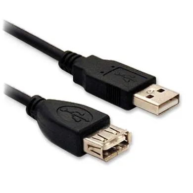CABLE  DE EXTENSIÓN USB V2.0, MACHO-HEMBRA, 5.0 METROS, CON FERRITA, COLOR NEGRO (963479) BROBOTIX   SKU: 963479