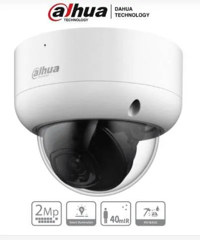 DAHUA HAC-HDBW1200EA - Cámara Domo de 2 Mp Antivandálica/ 1080p/ Lente 2.8 mm/ 115 °/ IR de 40 Metros/ Super Adapt/ IK10/ Uso Exterior IP67