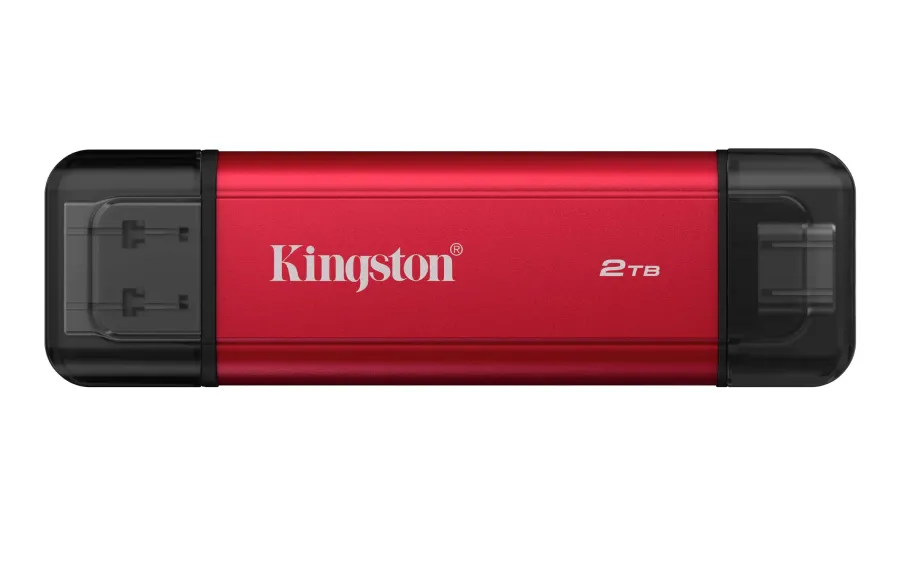 UNIDAD DE ESTADO SOLIDO PORTABLE KINGSTON SPSD 2TB DUAL USB-A/C 3.2 GEN 2 R.1050MB/S W.950MB/S ROJO