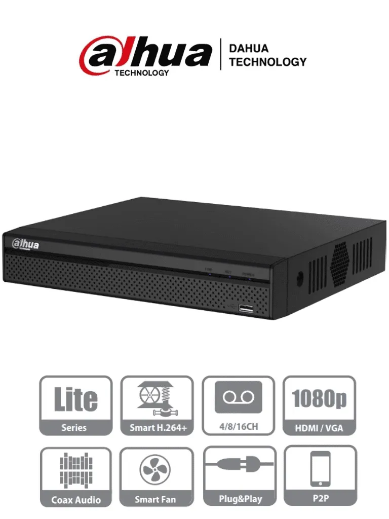DVR  Dahua Technology XVR5116HS-S2, H.264+, 16, 4 MP