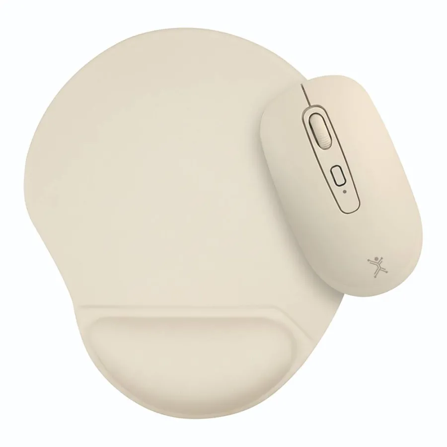 Kit de Mouse Inalámbrico Bluetooth 2.4GHz + Tapete Bonet Color: TAUPE | PERFECT CHOICE