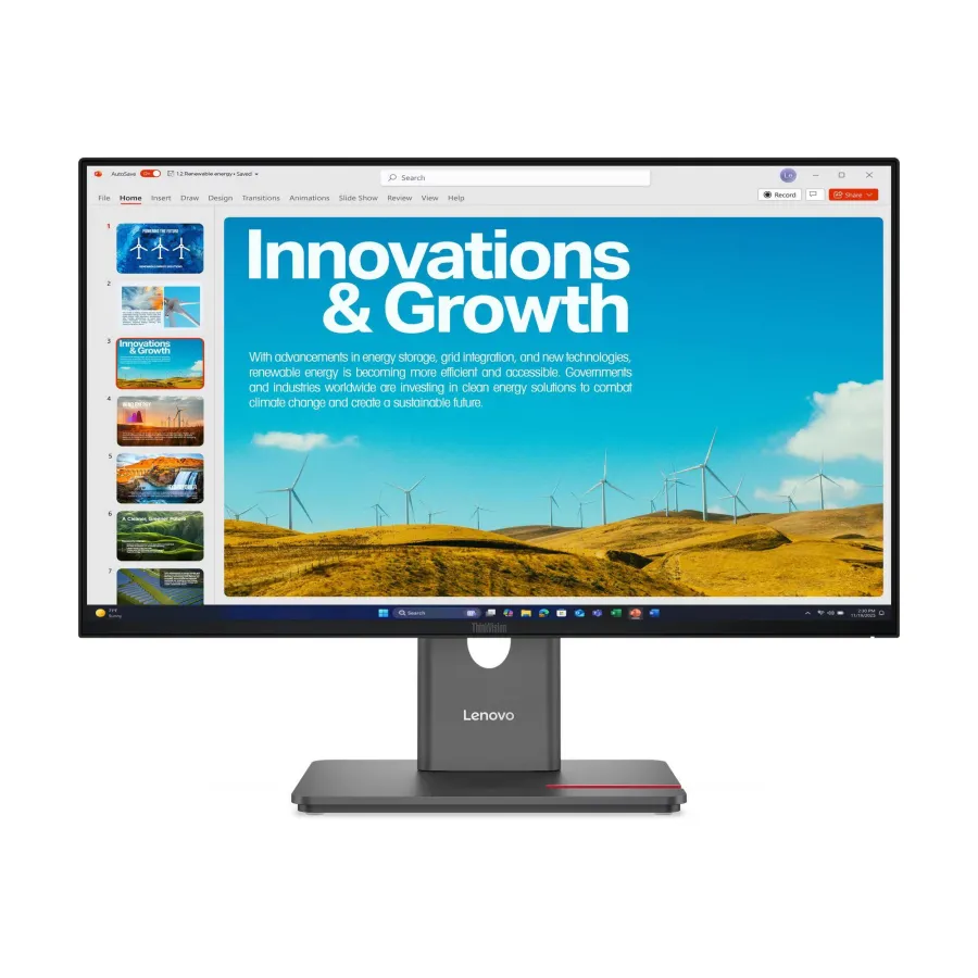 Monitor Lenovo ThinkVision P24QD-40 64B1GAR1LA, Ergonomic stand with LTPS,  tiempo de respuesta 4ms, 3 años de garantia con fabricante