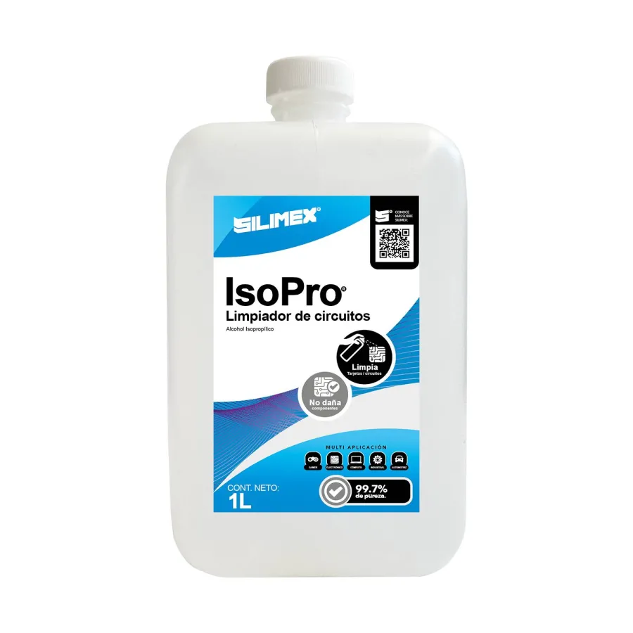 Alcohol Isopropílico SILIMEX ALCOHOL ISO, Azul, Alcohol Isopropilico, 1 LT